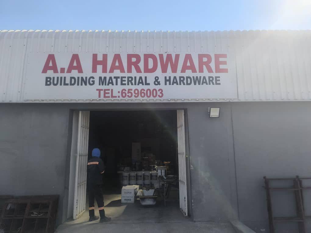 A.A Builders Supplies storefront in Bosele Industrial, Ghanzi